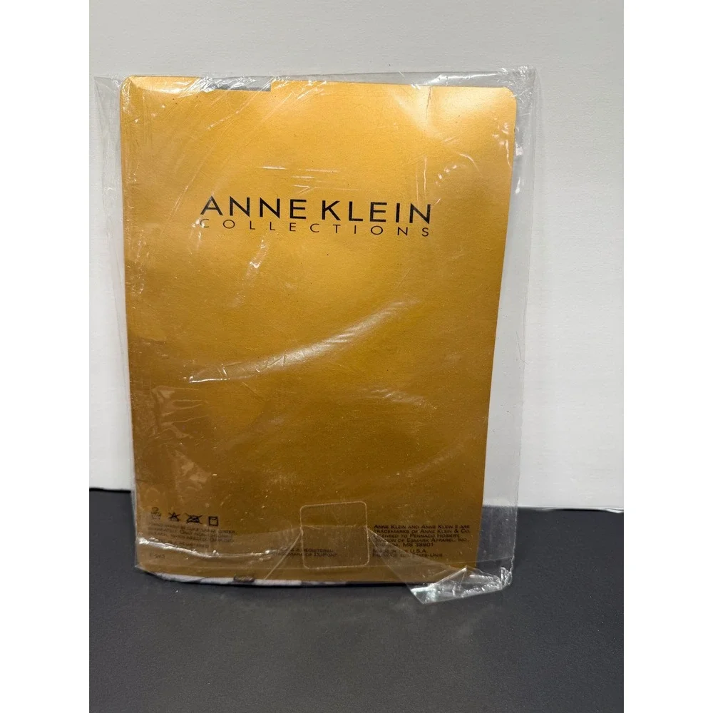 Anne Klein Collections Grey Lycra Sheer Control Top Pantyhose Sz C Vintage USA